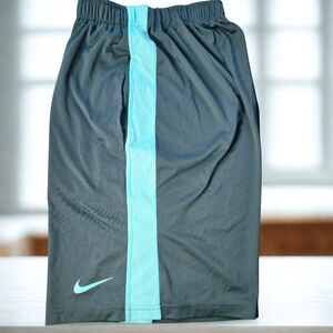 Nike Mens Black and Teal Athletic Shorts